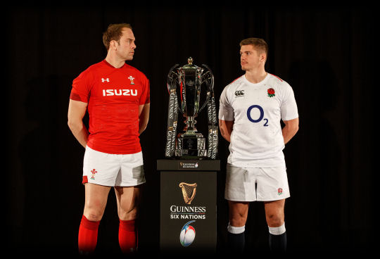 Alun Wyn Jones Owen Farrell Guinness Six Nations trophy 2019